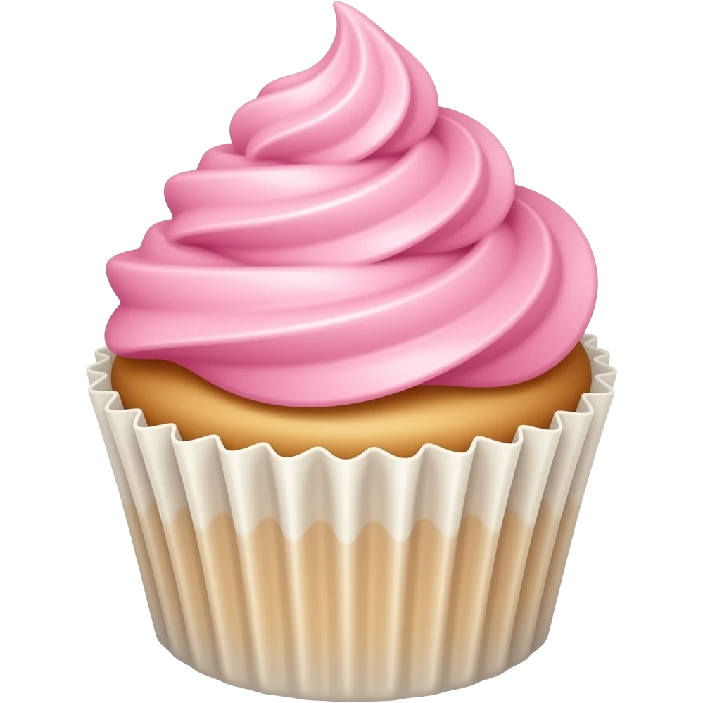 Cupcake with pink icing emoji