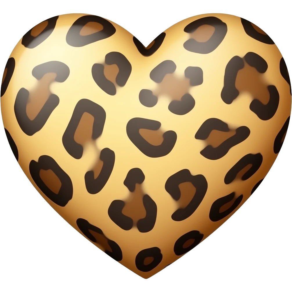Leopar desenli kalp emoji