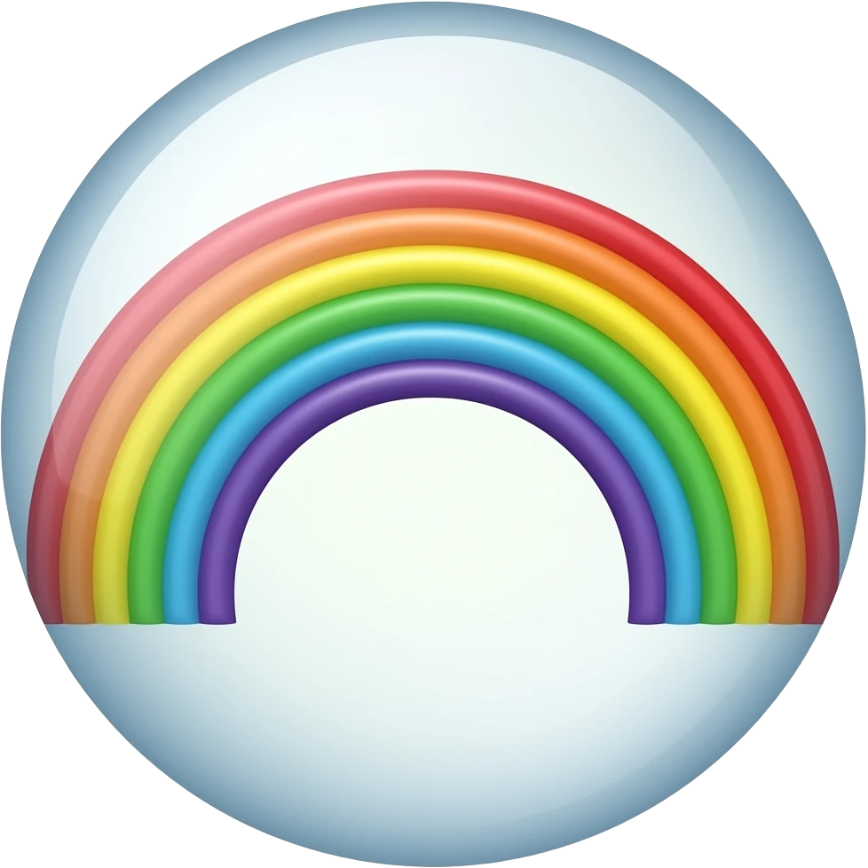 Rainbow to the bubble emoji