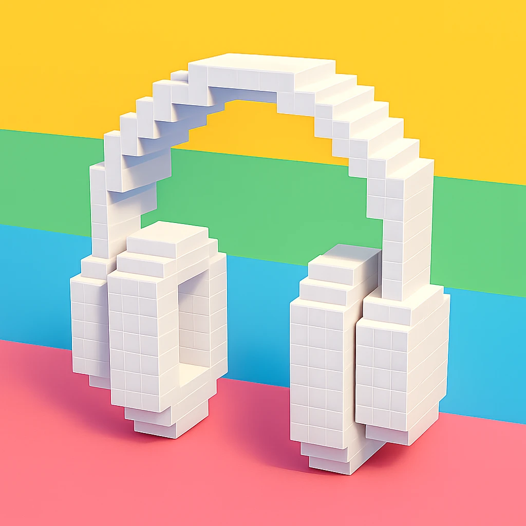 full-size white headphones emoji