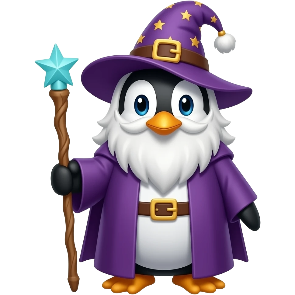 Penguin Wizard emoji