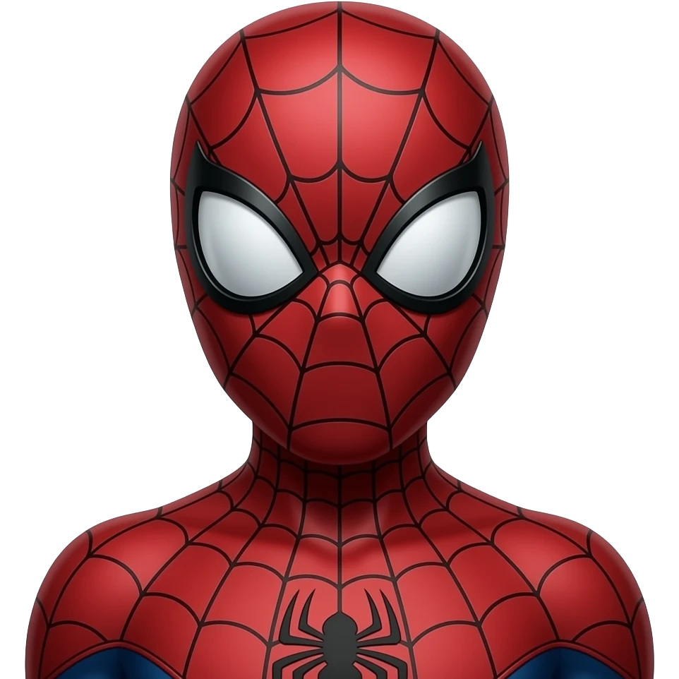 spiderman super hero but in replace red color with green emoji
