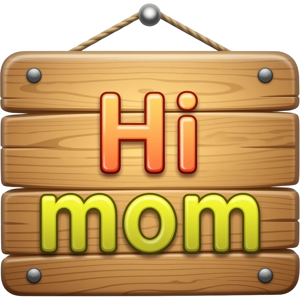 Hi mom sign emoji