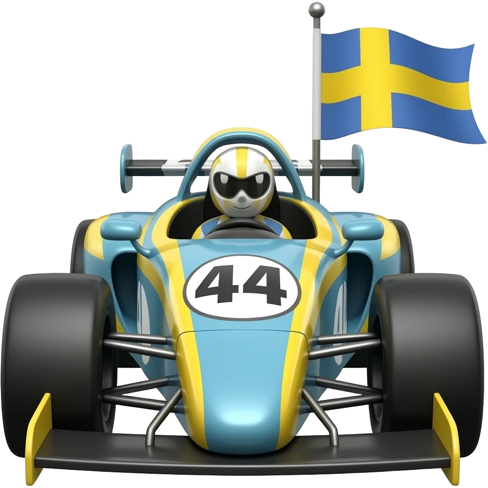 Crie um emocionante com o número 44 com a bandeira amarela e azul emoji