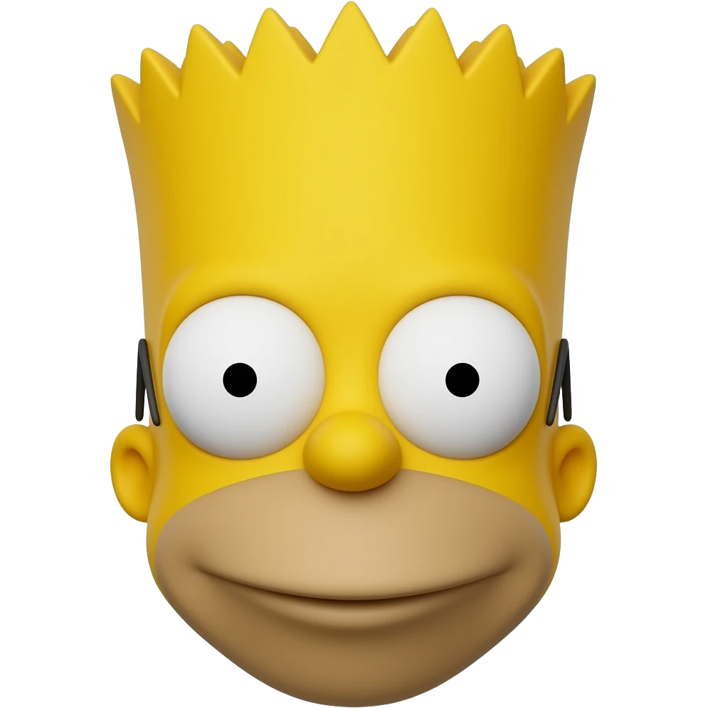 marge simpson 3d face emoji