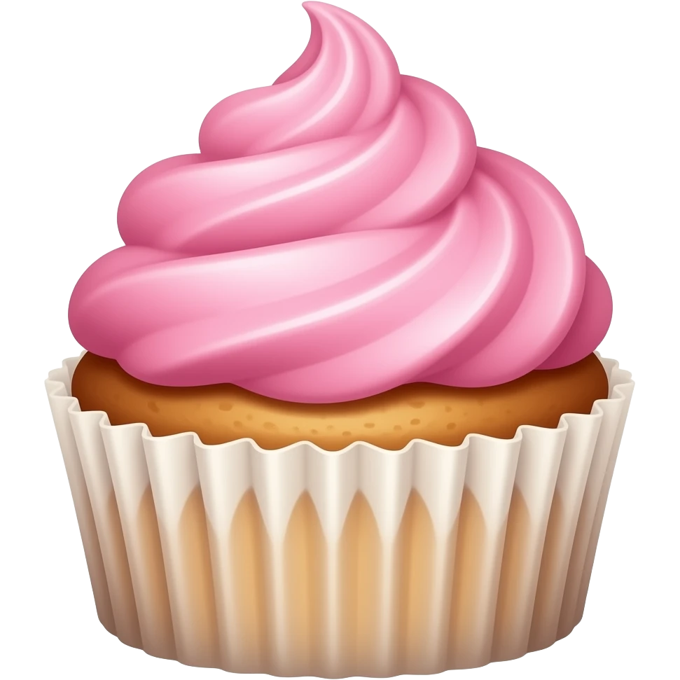 Cupcake with pink icing emoji