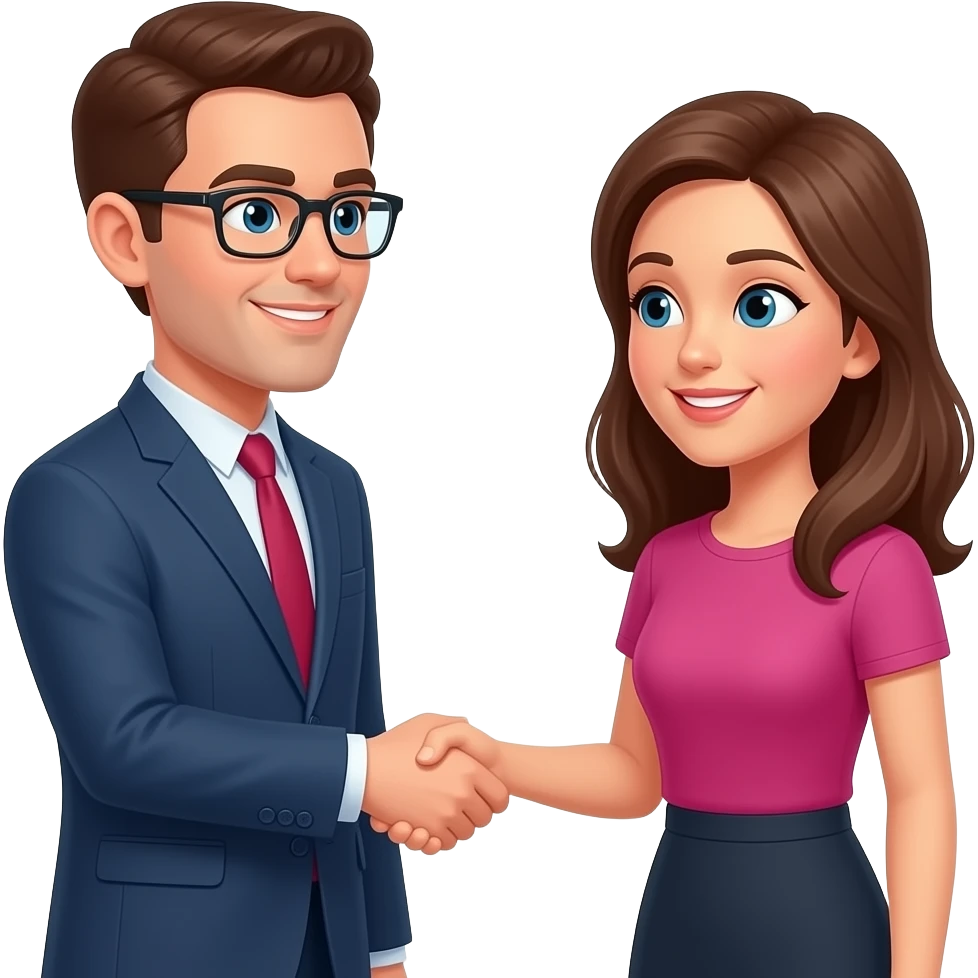 Hombre y mujer conociéndose emoji