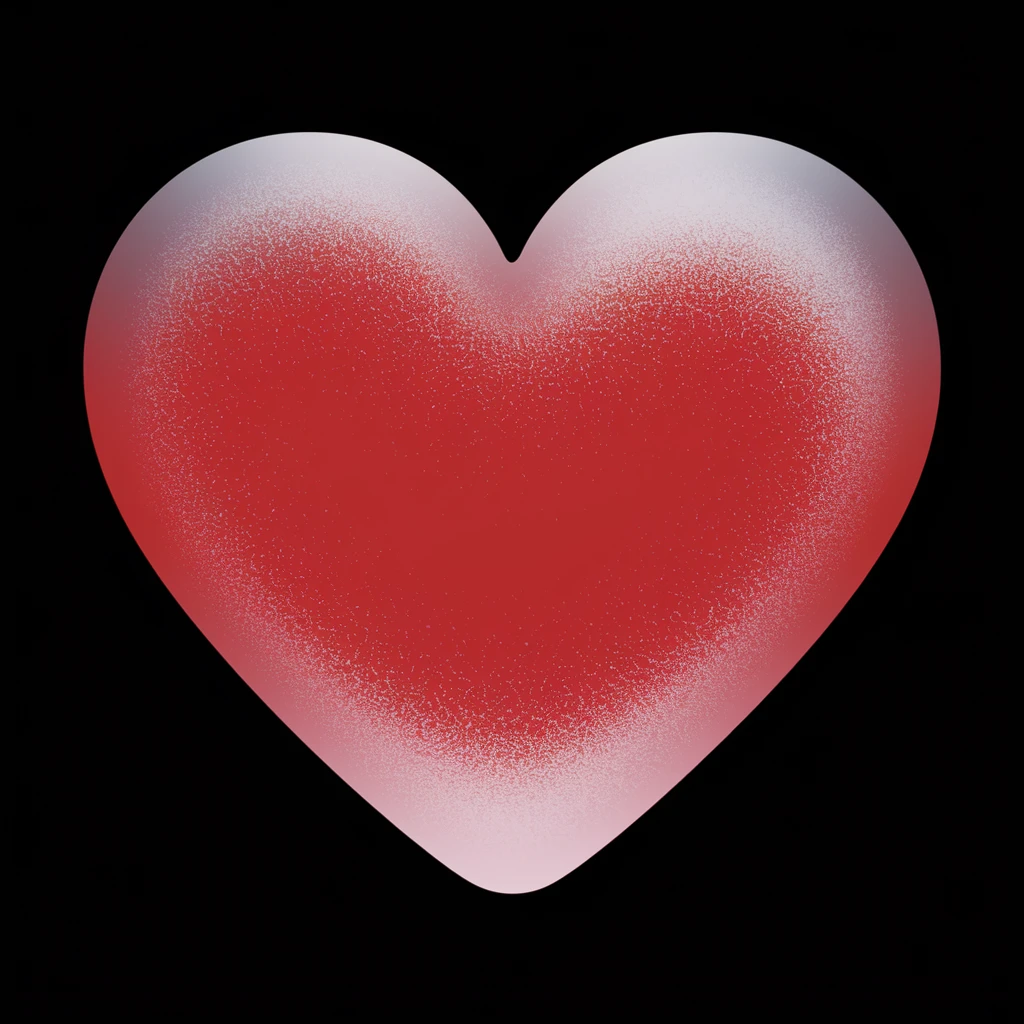 heart with a frosted glass effect emoji