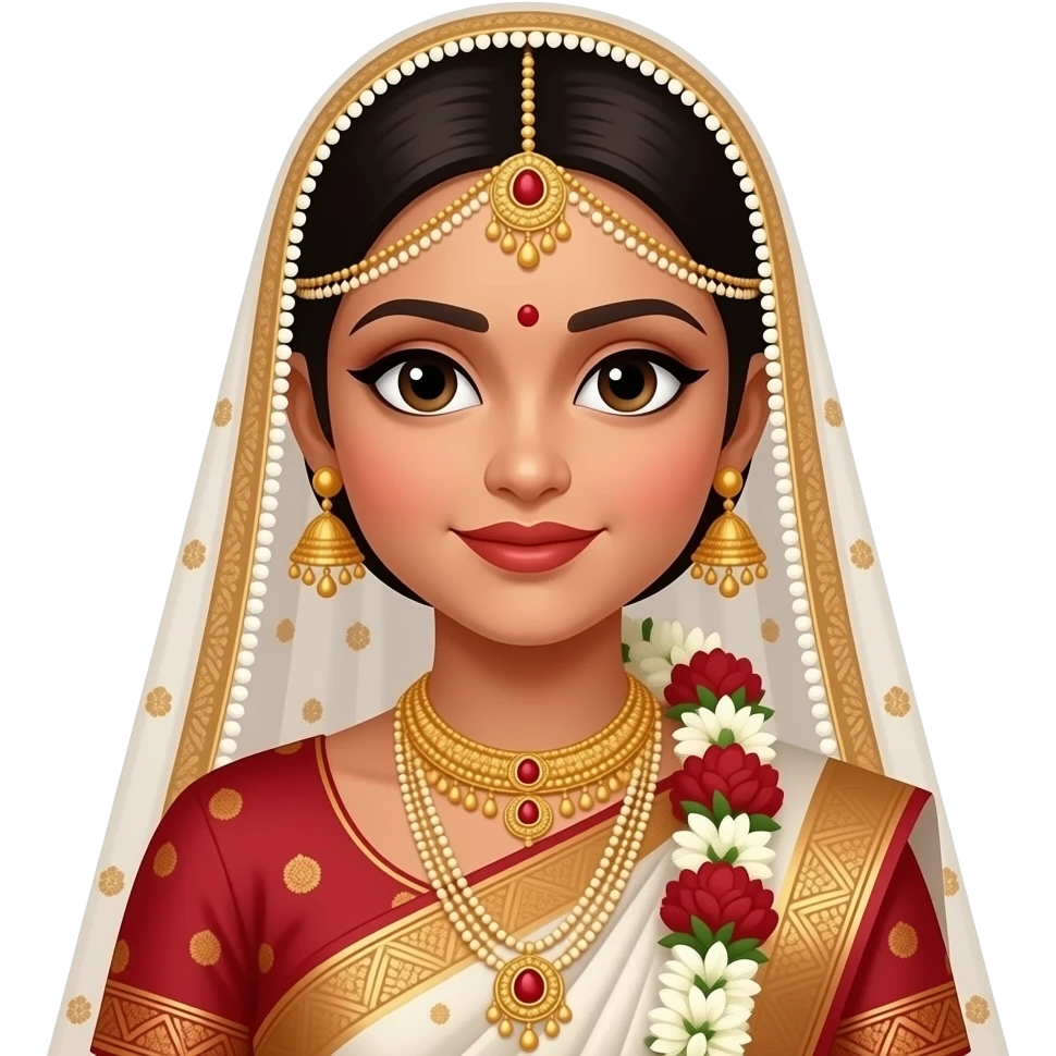 marathi bride with emoji of mundavlya emoji