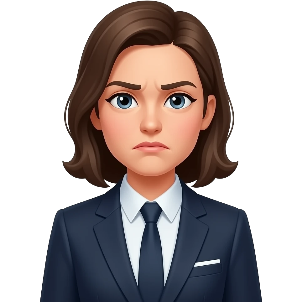 🙍🏻‍♀️
change this woman emoji's clothes to a suit, please emoji
