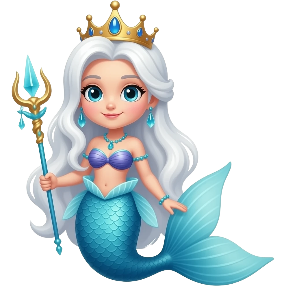 reina del mar, cuerpo completo emoji