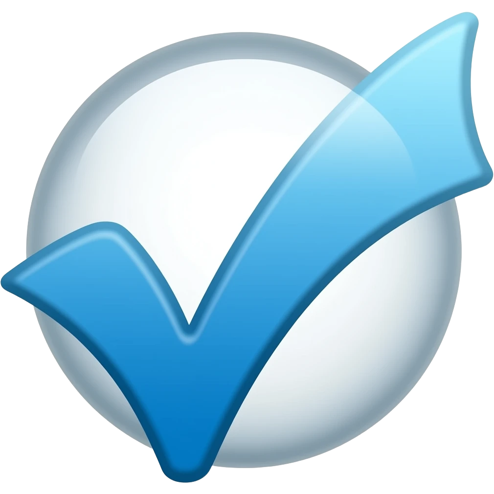 Blue tick emoji emoji