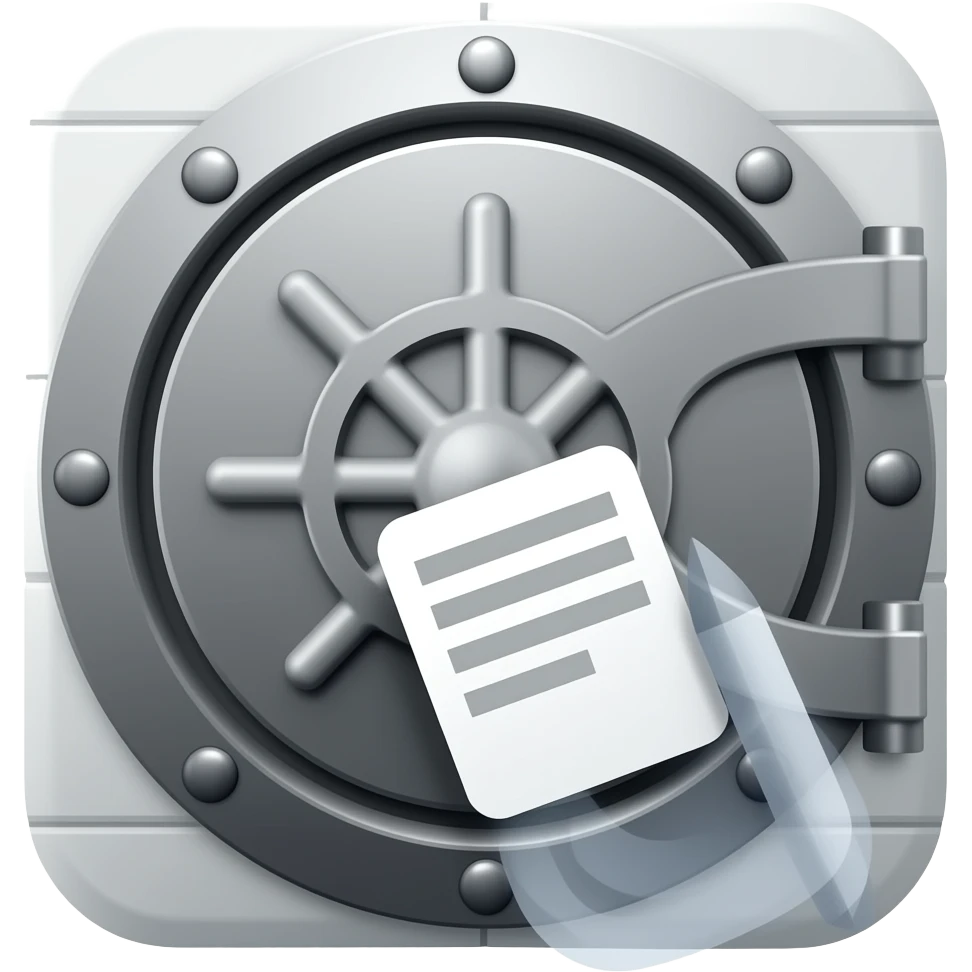 vault door with note icon emoji