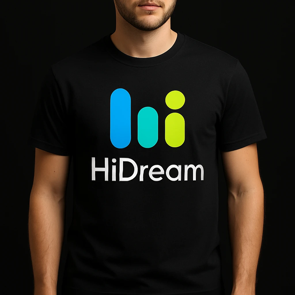 man wearing tshirt with this logo, dark background  emoji