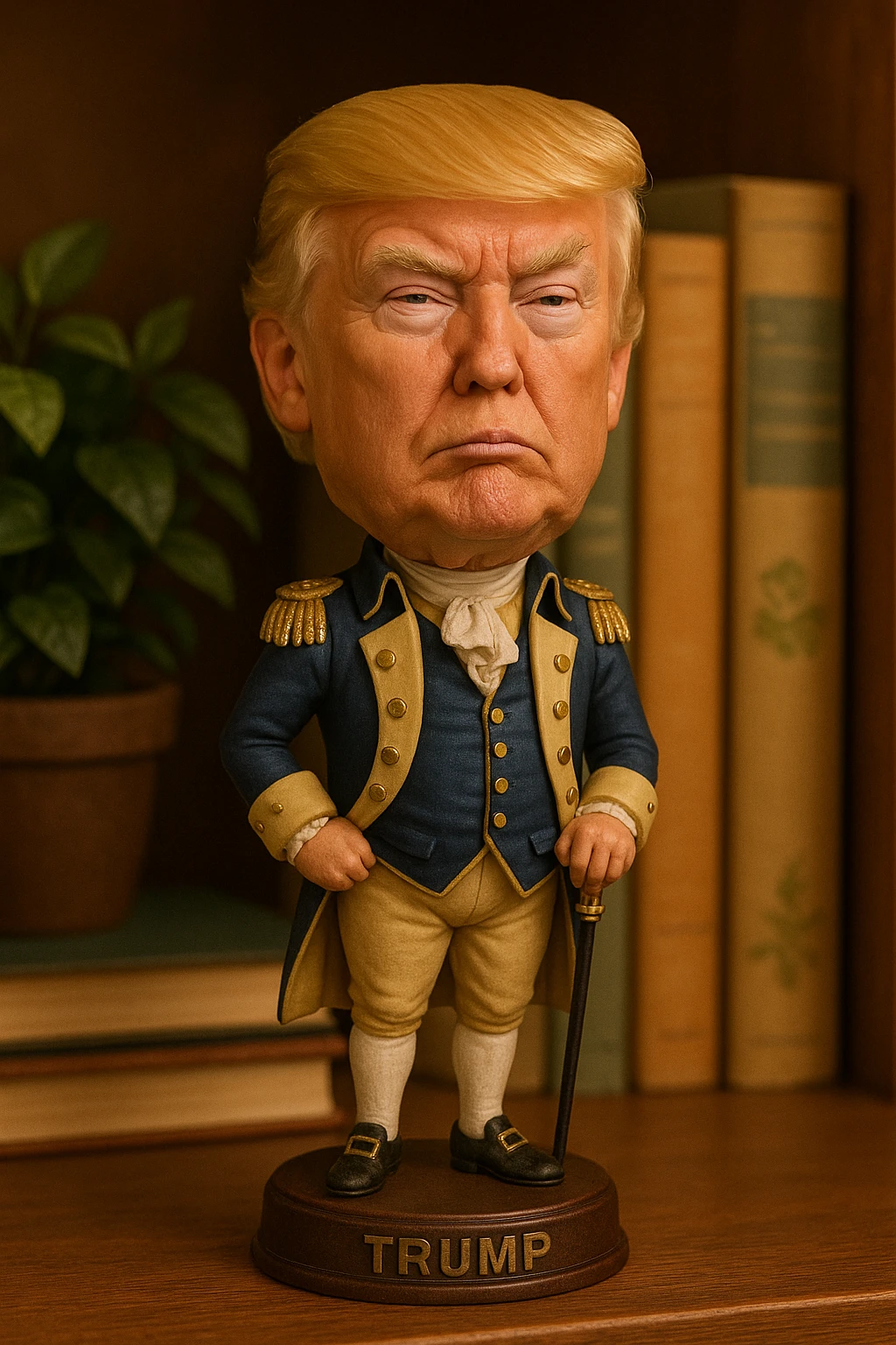 Надменный Трамп в образе Джорджа Вашингтона emoji