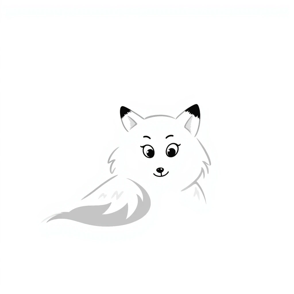 Arctic fox emoji