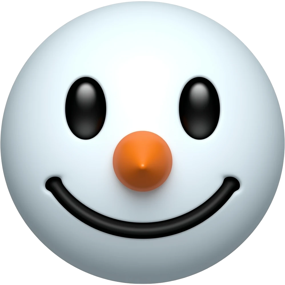 Snowman face emoji