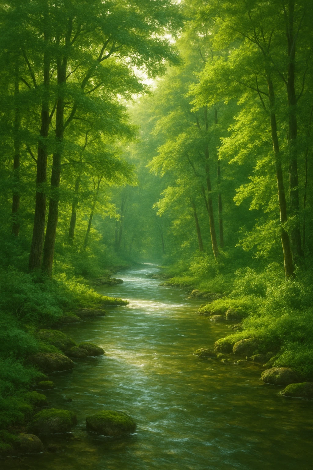 nature theme: river winding through a forest emoji
