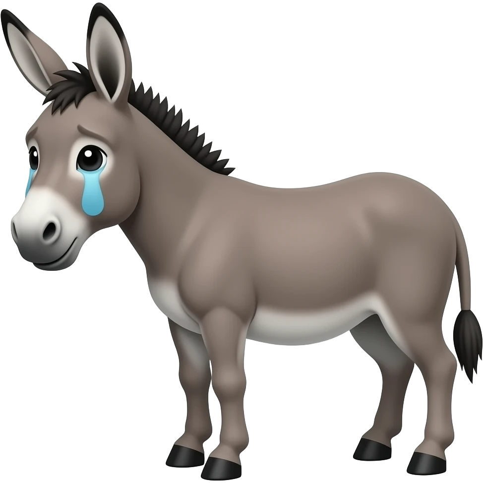 Burro asustado emoji