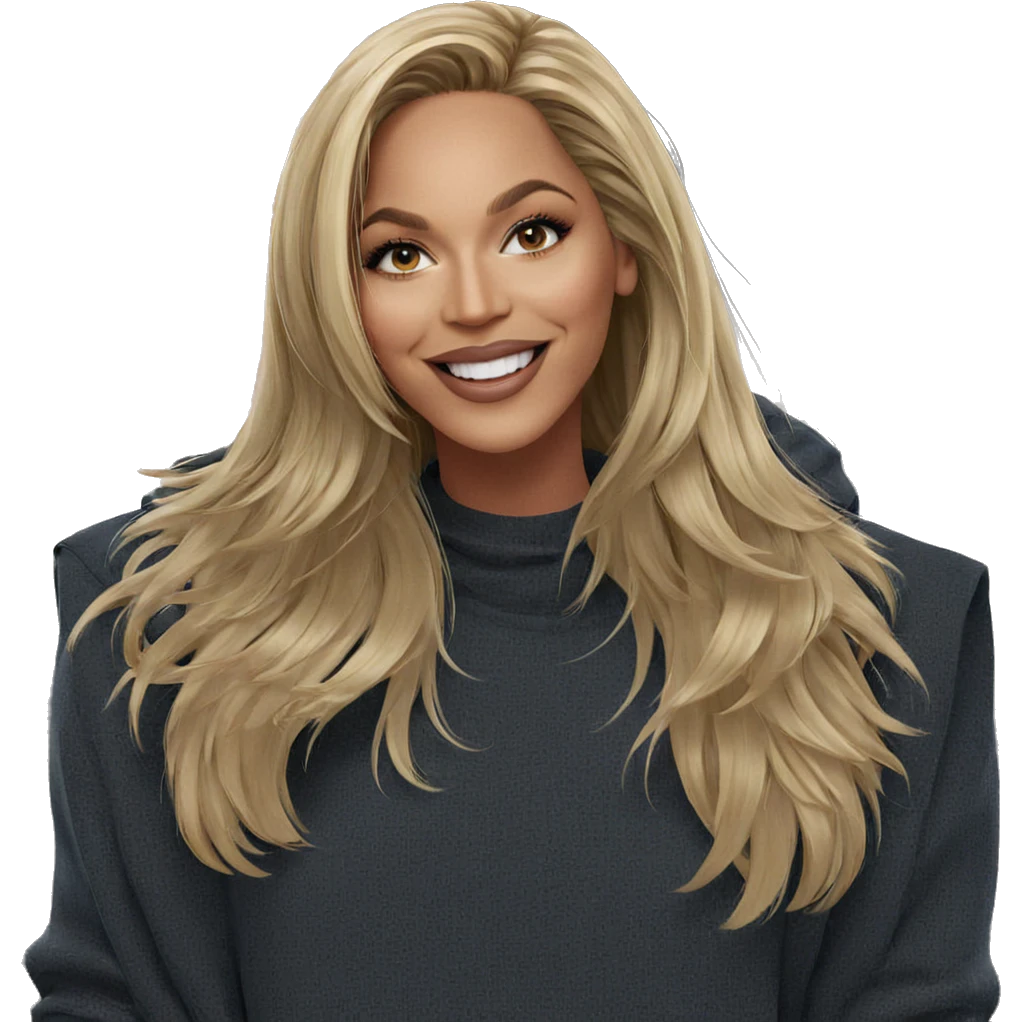 smiling girl with blonde hair emoji