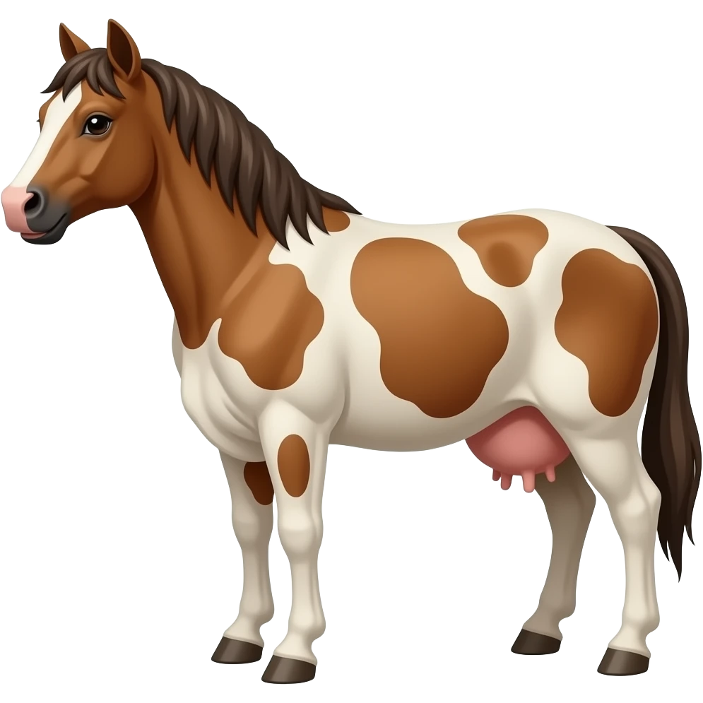 cow horse hybrid emoji