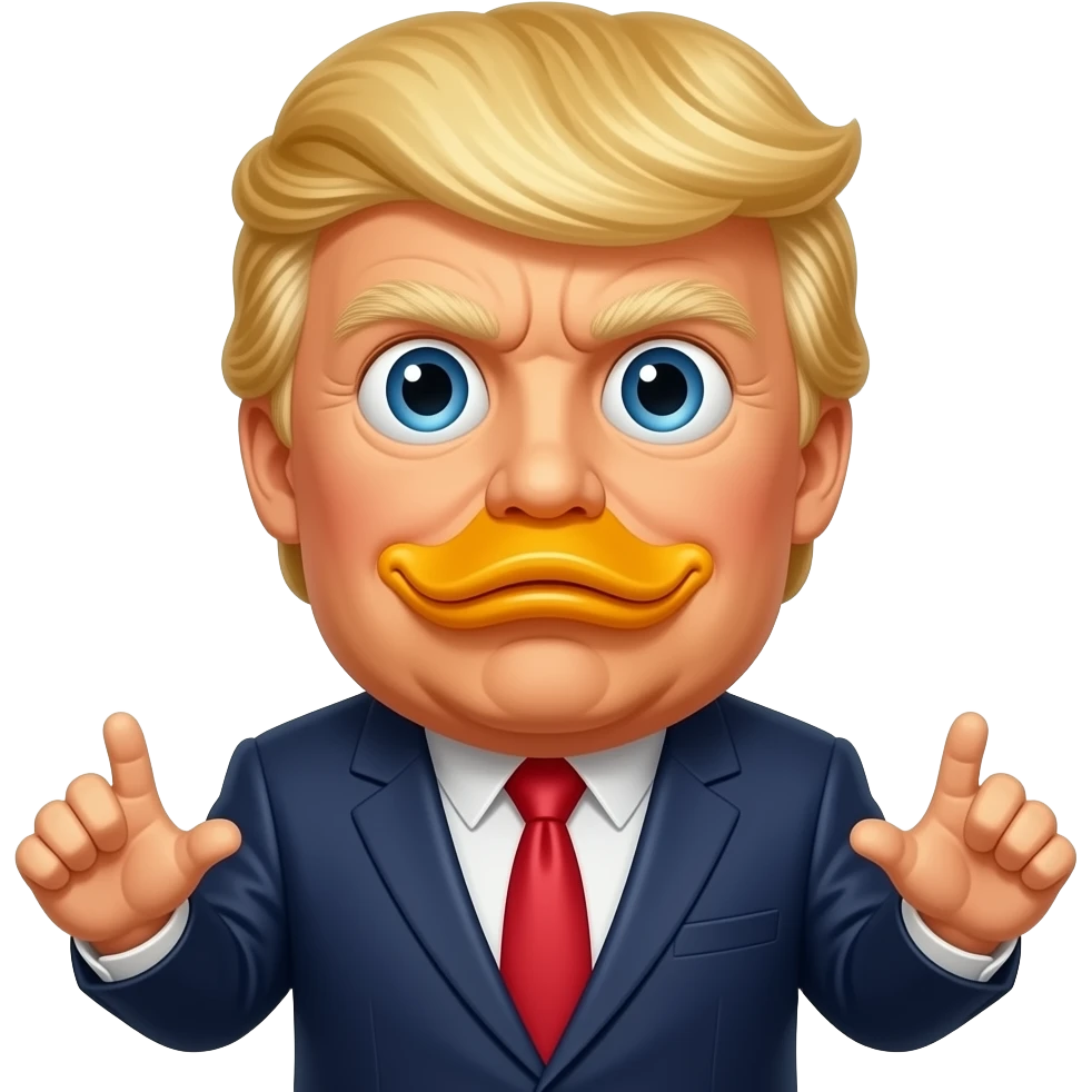 Ugly mad trump looks like a duck emoji
