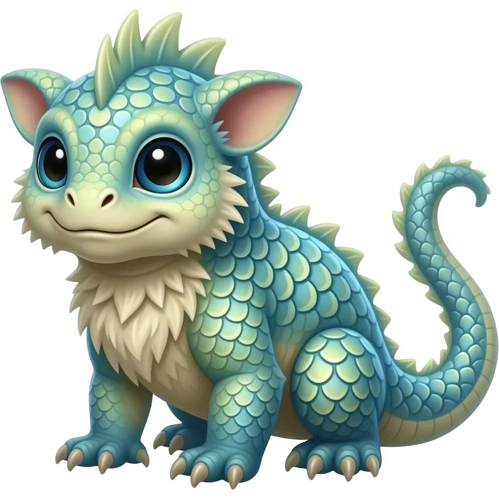 Furry tropical flecked painted scaly fluffy emoji
