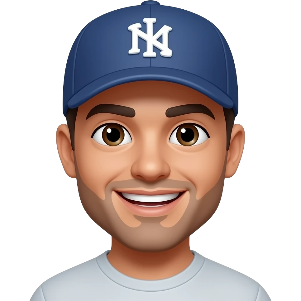 Carinha sorridente emojis.com um boné SR emoji