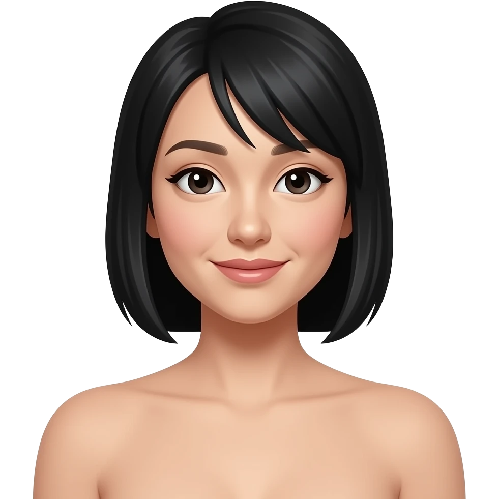naked chinese woman shrugging emoji