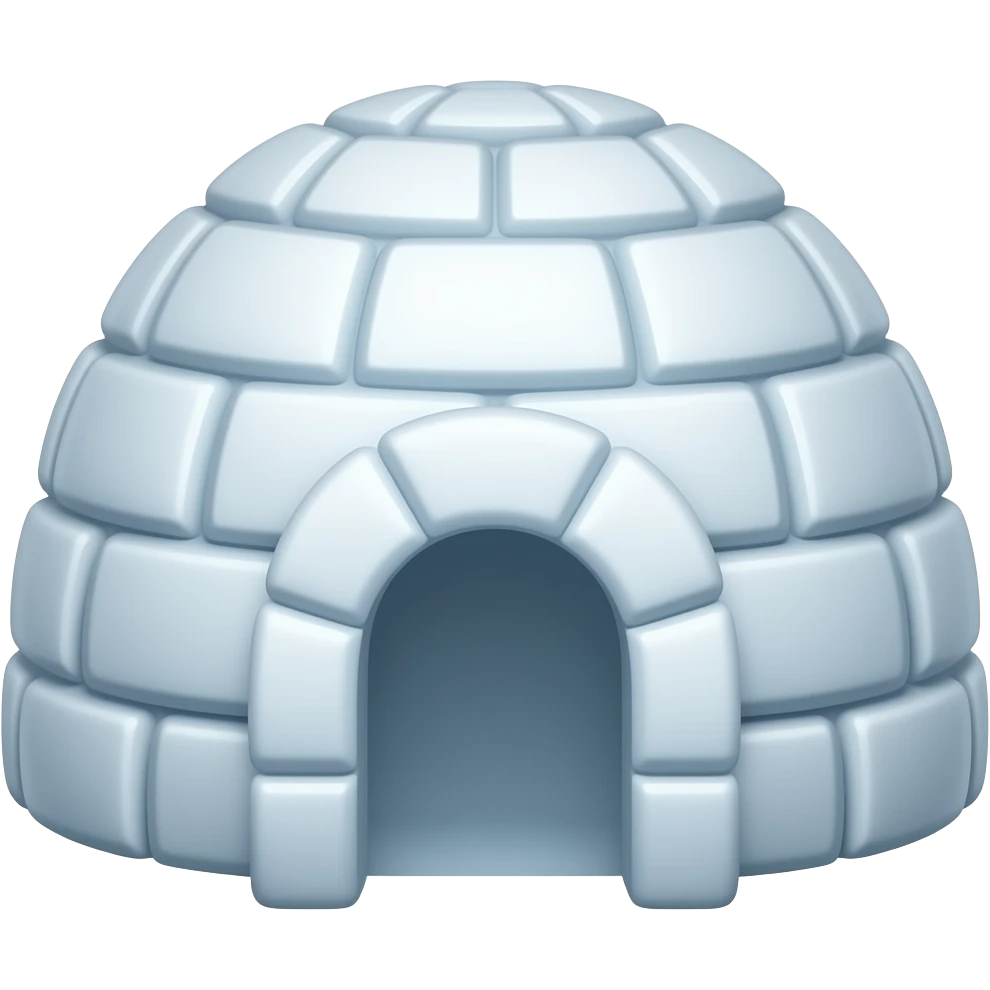 Un ingloo sin fondo atrás emoji