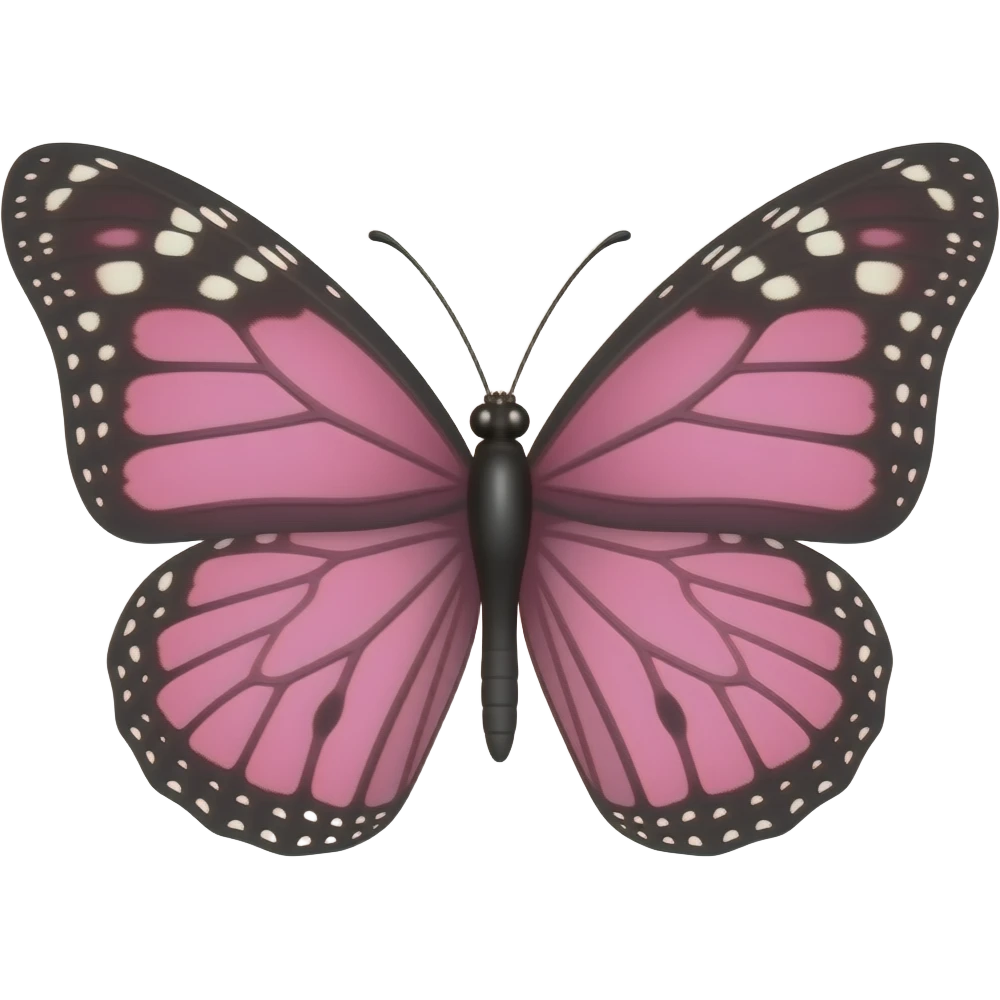 Mariposa rosada emoji
