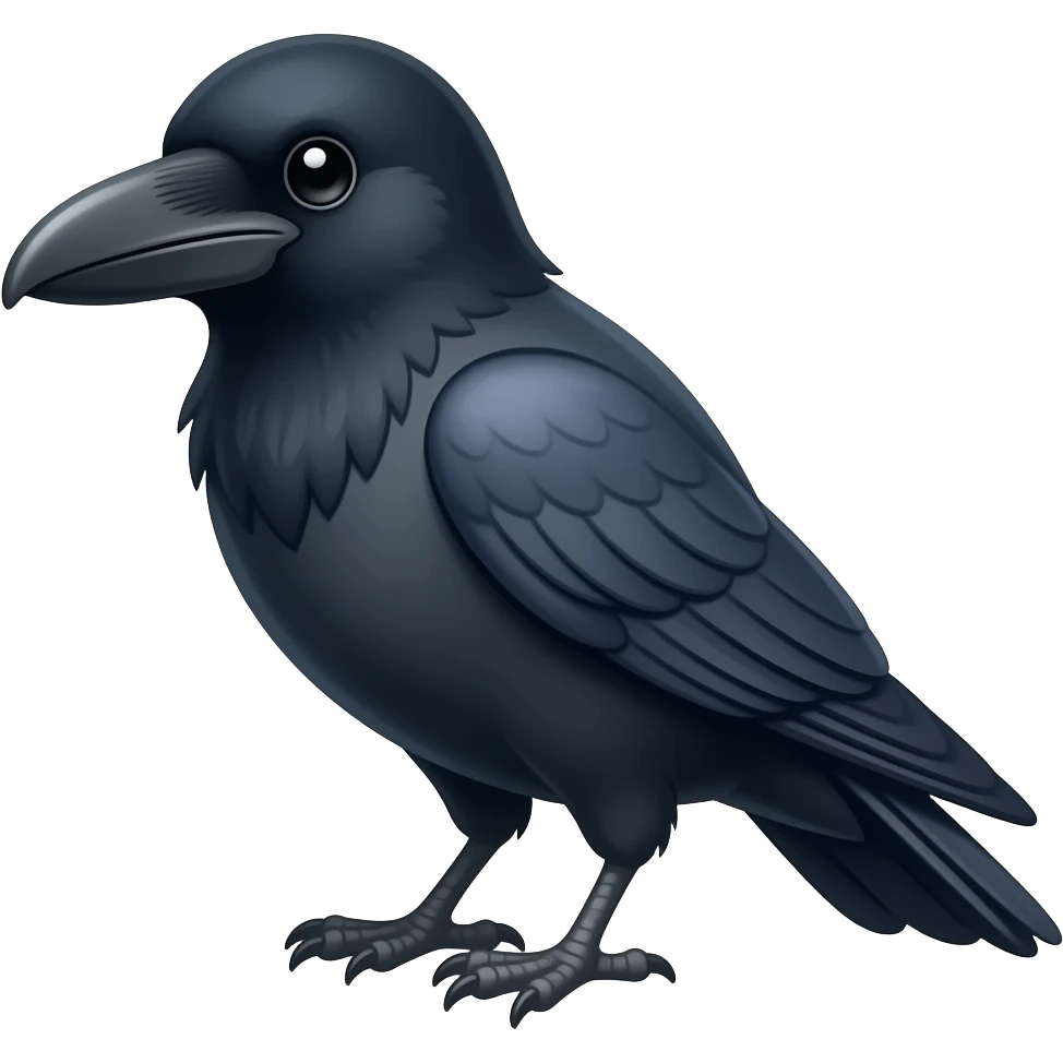 Cartoon crow emoji