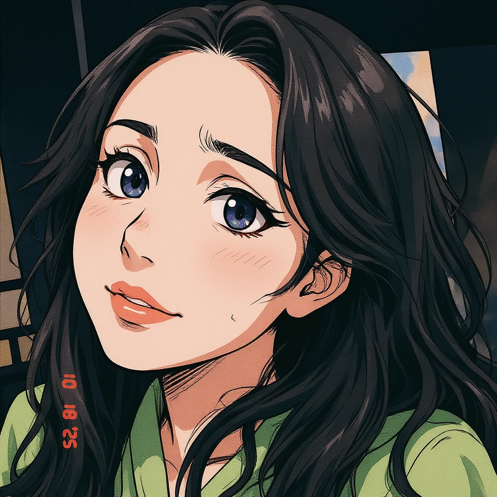 recreat this imagem at manga version colored emoji