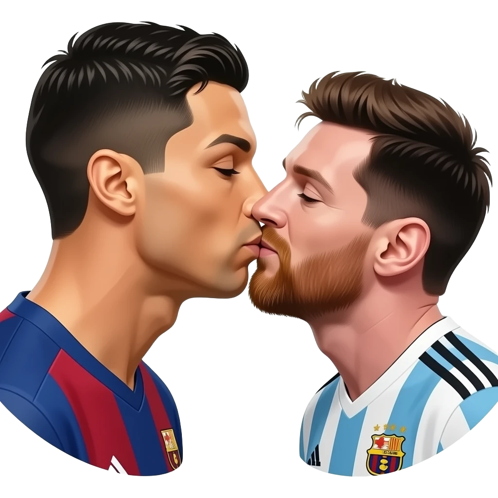 Ronaldo messiyi öpsün emoji