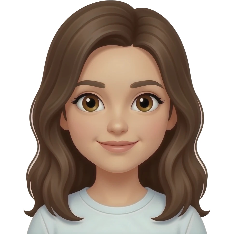 Chica con los ojos cafes emoji