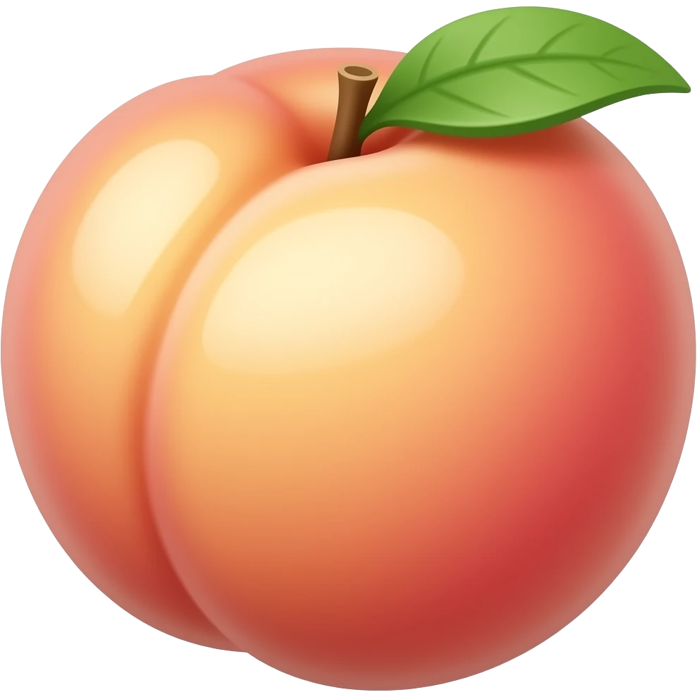 Creamy peach emoji