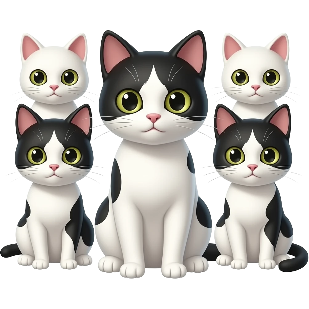 Os Gatinhos Branco é preto malvados é bonzinhos emoji