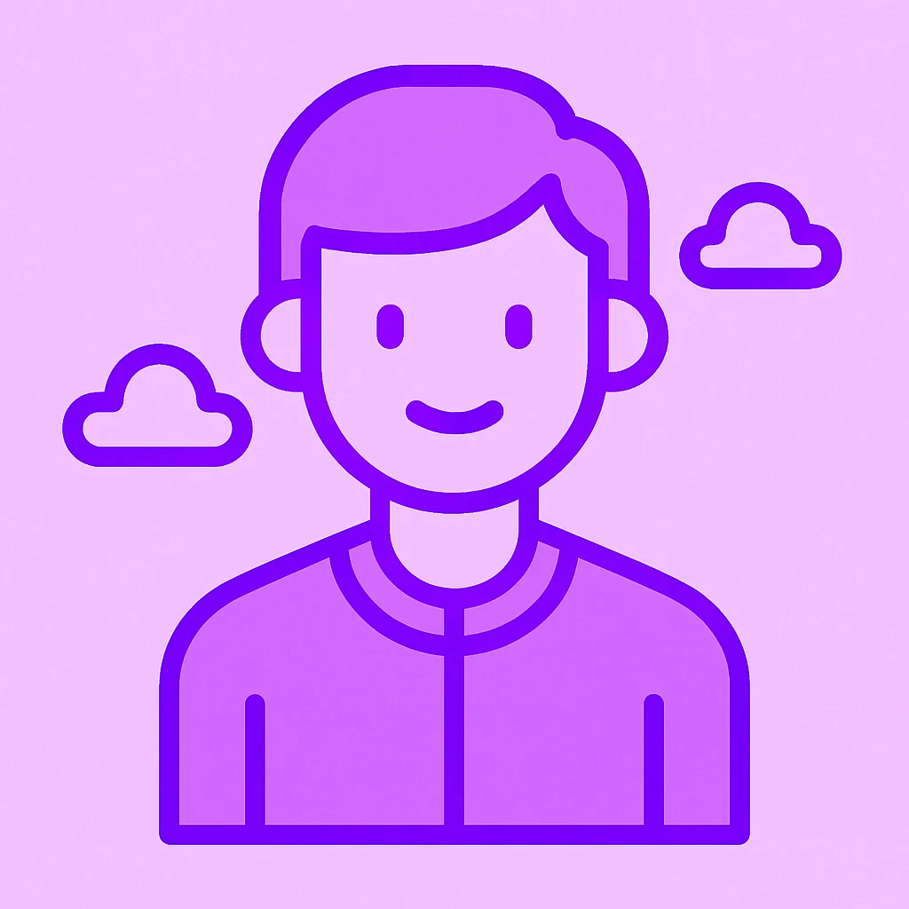 Create a monochromatic neon purple variation of the icon, maintaining the flat minimalist style and preserving all original elements of the icon. emoji