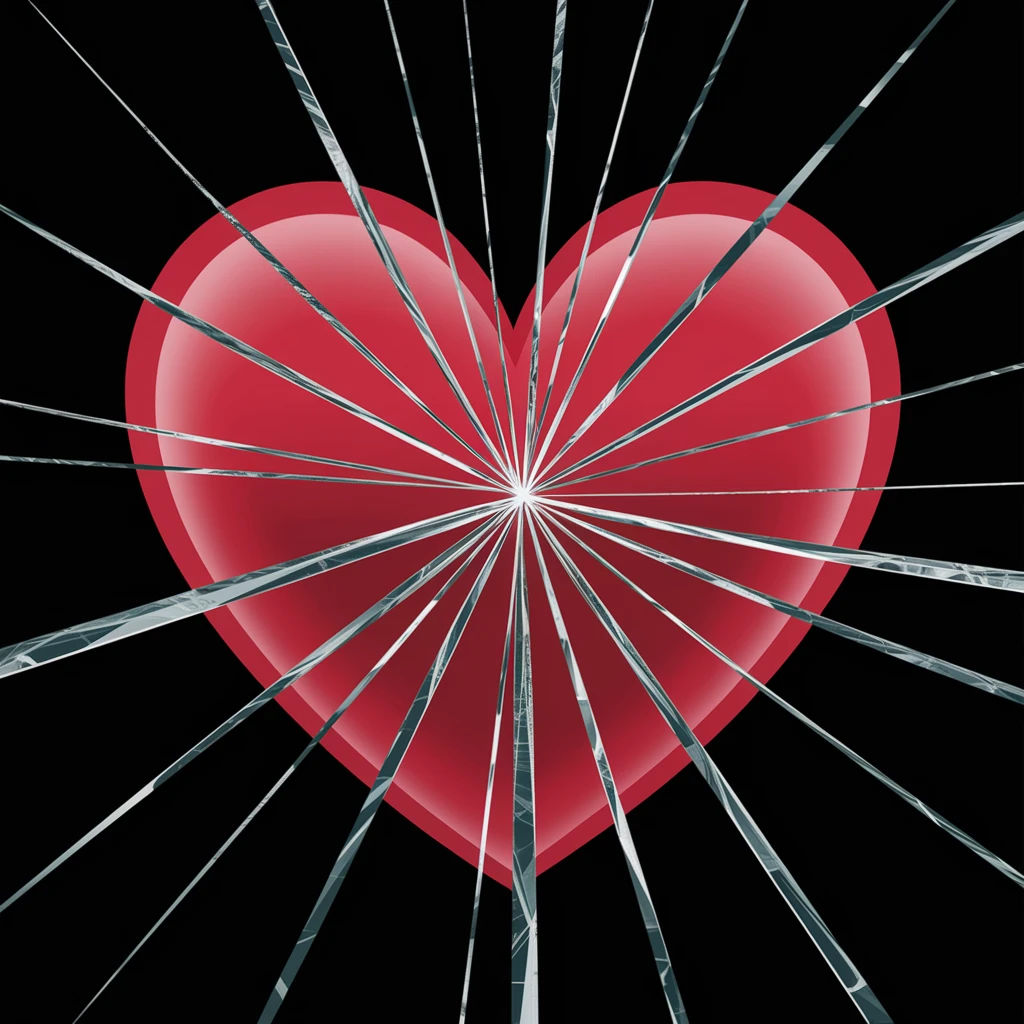 heart with a cracked glass effect emoji