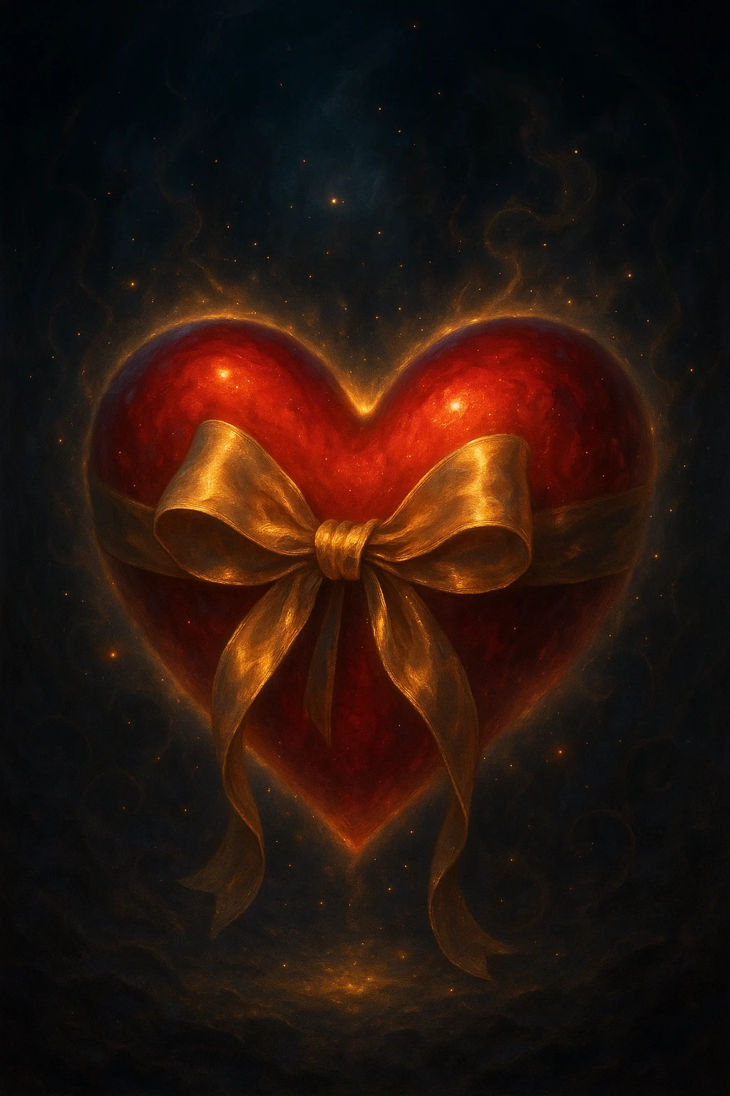 heart with a bowMystify emoji