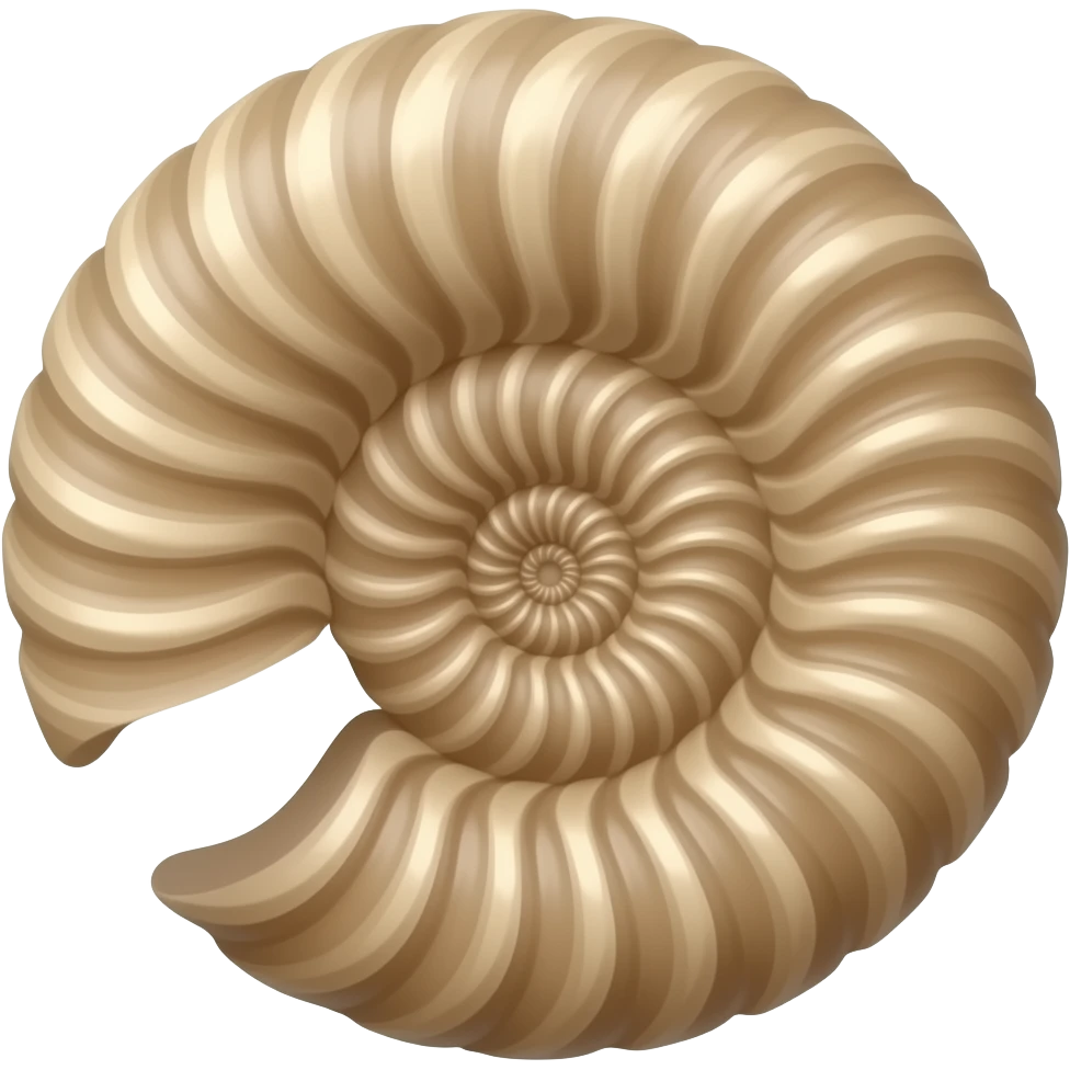 Fosil de amonita emoji