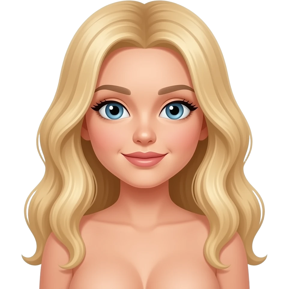 Girl naked blonde hair with big breasts and big ass emoji