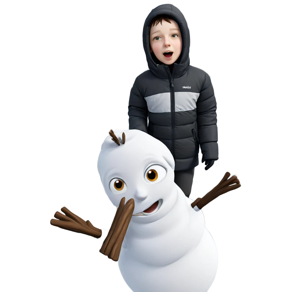 girl exploring snowy landscape emoji