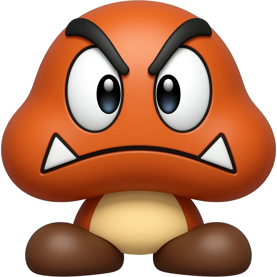 Make goomba from mario like a emoji emoji
