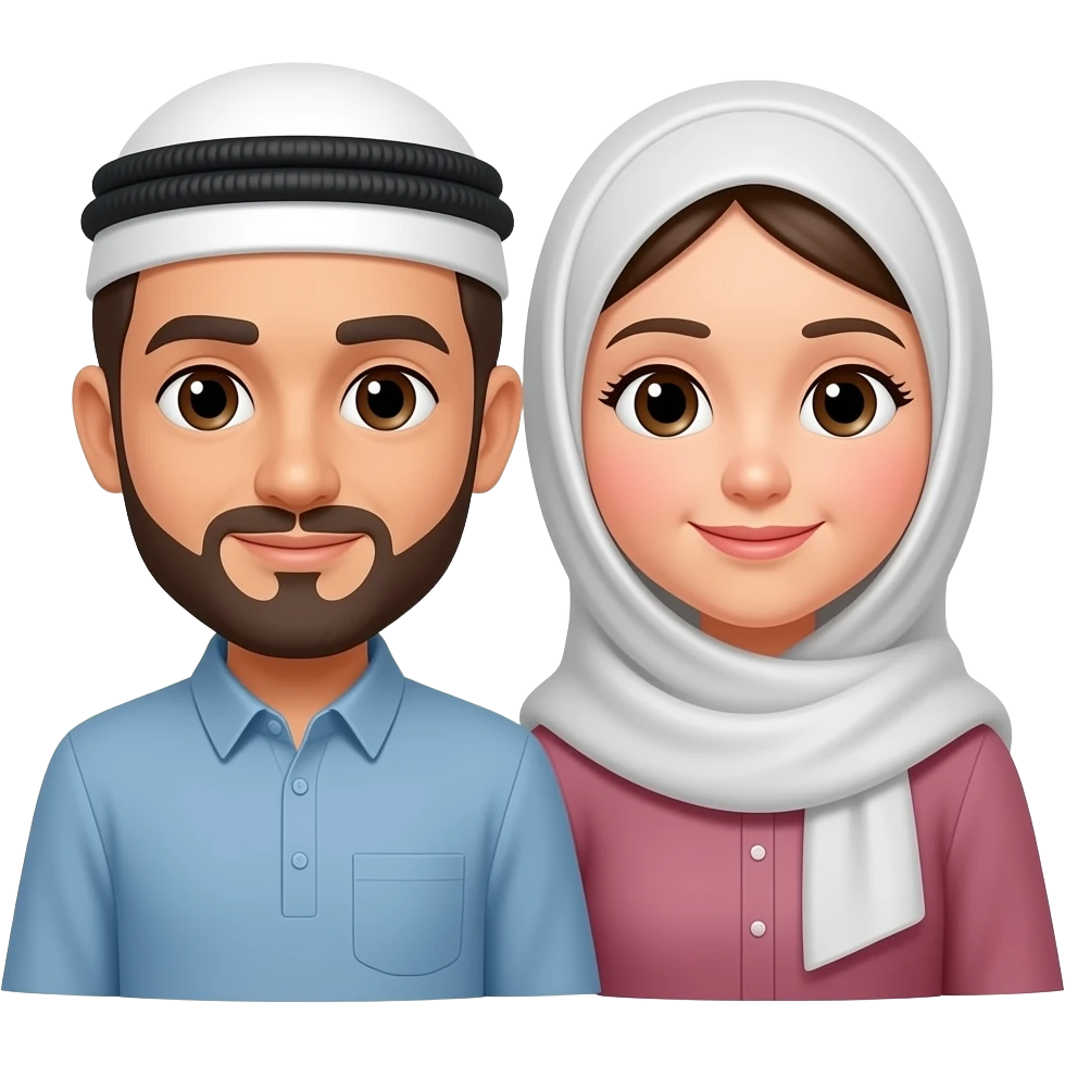 create me 2 muslim parents in ios style emoji