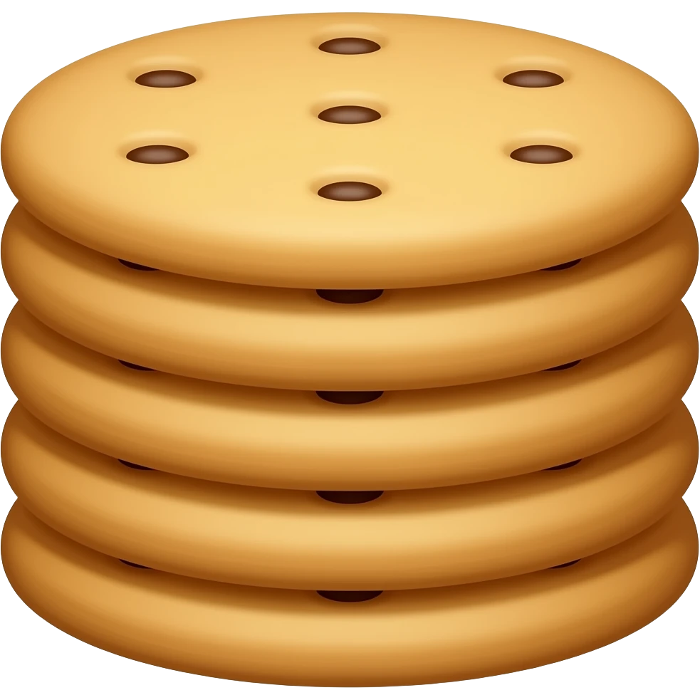 a stack of 6 cookies on top of each other emoji