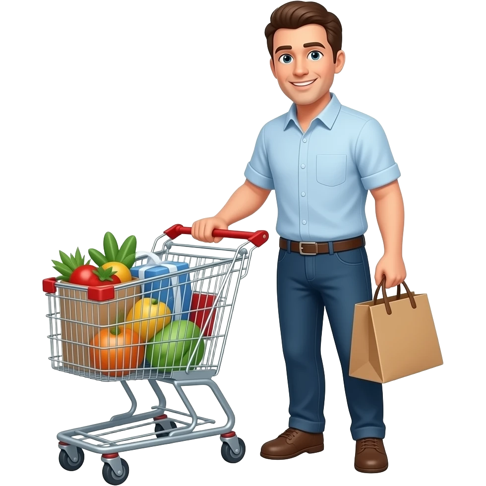 men's shopping emoji