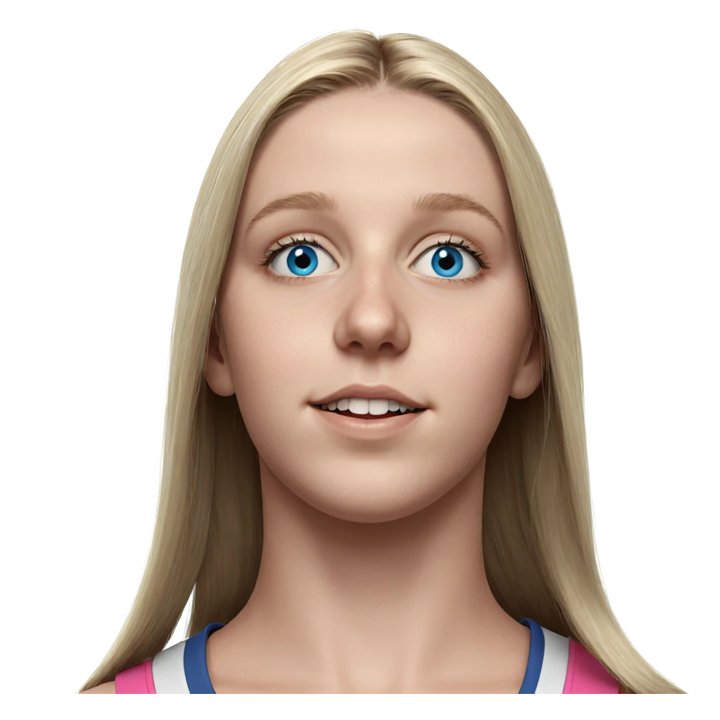 blonde girl with blue eyes emoji