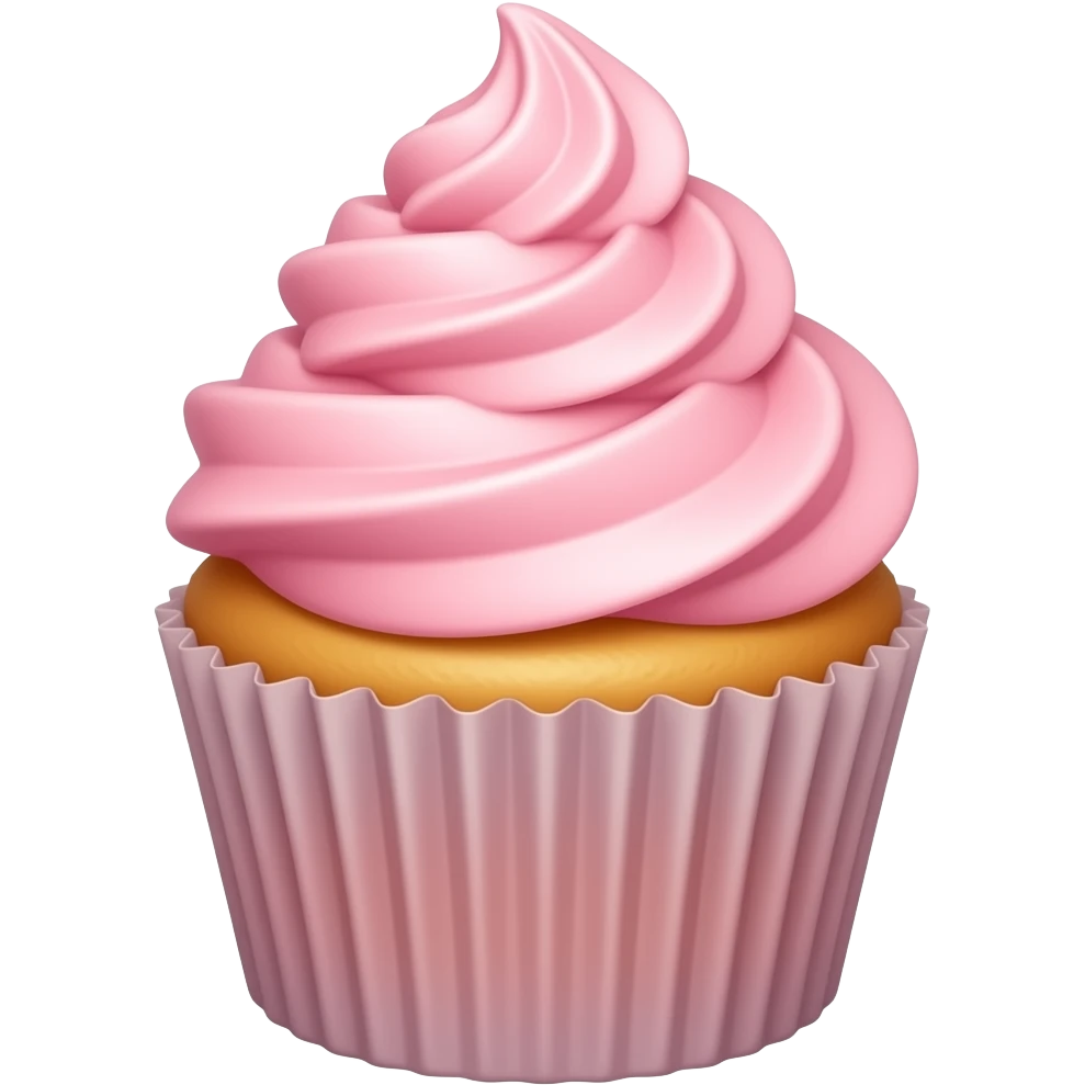 Cupcake with pink icing emoji