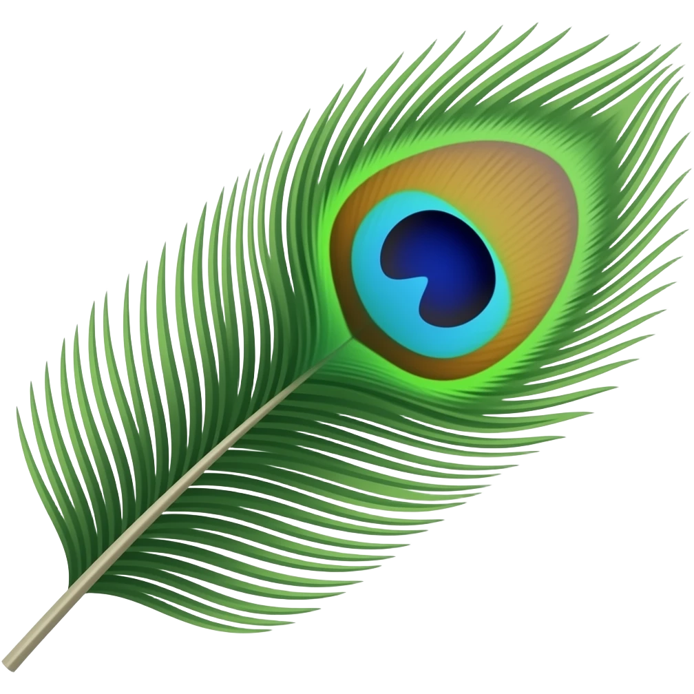 Peacock feather emoji